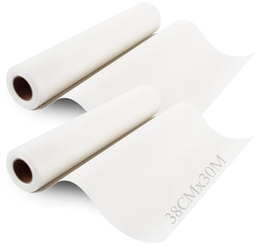 LDXDRU 2 rollos de papel de dibujo para niños, 38 cm x 30 m, papel marfil de 70 g para pintura, boceto, escuela, manualidades creativas, proyectos de casa, carteles y decoración