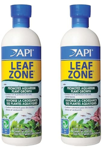 API Leaf Zone Freshwater Aquarium Plant Fertiliser, 473 ml Bottle (Pack of 2), Promotes Aquarium Plant Growth