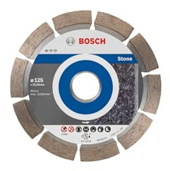 Bosch Accessories 2608603236 Disque à tronçonner diamanté pour pierre, Argent, 125 x 22,23 mm