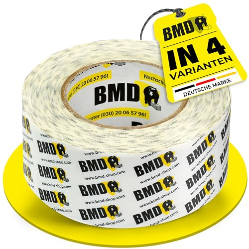 BMD Multi Klebeband | 60mm x 25m | 4 Größen | für Innen & Außen | UV-Beständig | für Unterspannbahnen, Dampfbremsen, Dampfsperren | nach DIN EN 4108 Teil 11 | Profiqualität Made in Germany
