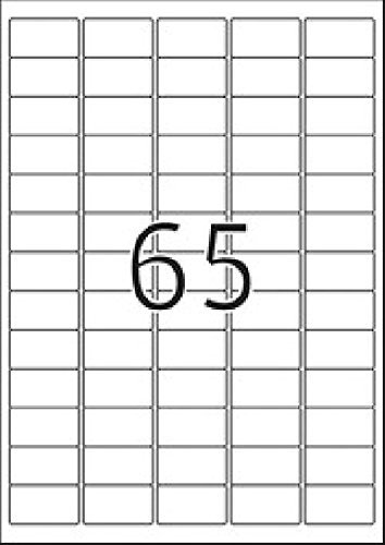 Adressetiketten Premium A4 38,1 x 21,2 mm, runde Ecken, weiß