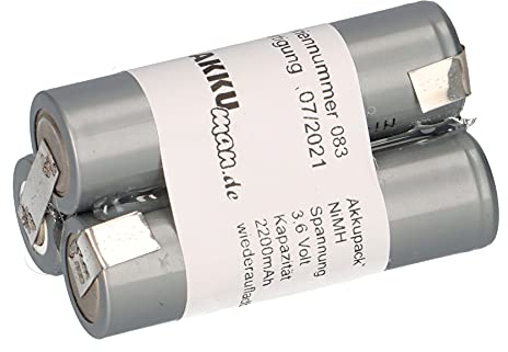 3,6V 2200mAh Akkupack Mignon AA Industrie-Akkus NiMH mit Lötfahne Akku Pyramide