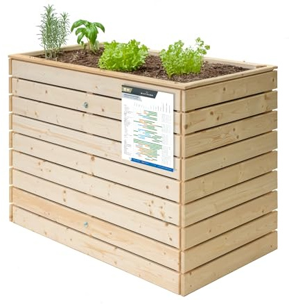 WESTMANN Hochbeet Fichte L 130x70x90 cm Natur Pflanzbeet für Balkon