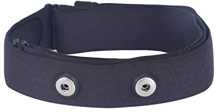 Rich Green Valley Heart Rate Monitor Replacement Chest Strap,Soft Adjustable Fits for Polar H7 H1 H9 H10 Wahoo Tickr Garmin Chest belt (Black,Large)