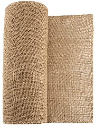 KOHAND 30cm x 10m Natural Hessian Roll, Burlap Jute Fabric Material for Fabric Crafting and Decorating Collages and Models