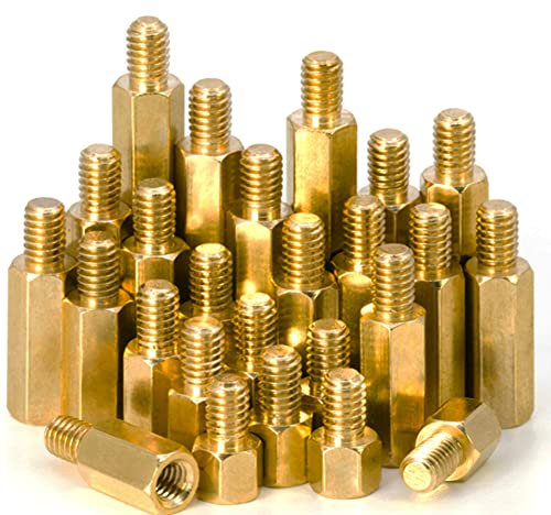 H59 Messing-Sechskant-Kupferpfosten, Mainboard-Ständer, M3 x 11 mm + 5 mm, 40 Stück