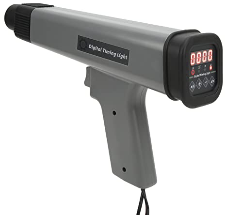Cuifati Motor Timing Light, 12V Digital Advance Inductive Timing Light Pistole Licht Zündung Tester Motor Zündspule Tester für Auto Motor Motorrad Fahrzeug Motorrad Marine Rasenmäher