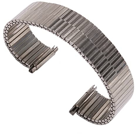 Dcasmo group Uhrenarmband Fixoflex New Old Stock 1970 Edelstahl Herren Vintage 17mm bis 22mm Flexband Elastisches Zugband