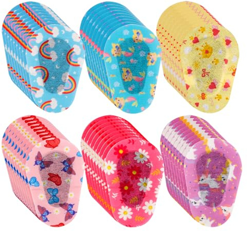 90pcs Eye Patches for Kids, Cartoon Adhesive Eye Pods Post Cute Summer Light Blocking Breathable Cotton Eye Pad for Child Amblyopia and Cross Eye, Lazy Eyes