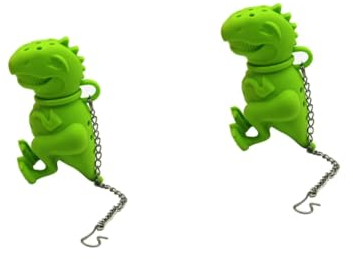 BESTonZON 2pcs Tea Infuser for Loose Tea Dinosaur Shape Heat Resistant Easy to Use