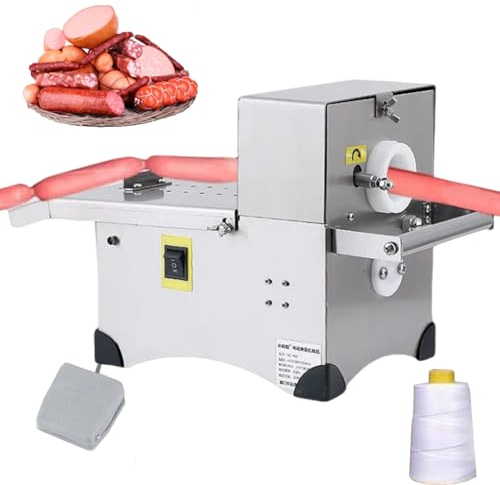 forplubossmmp Legatrice per Salsicce (con Interruttore A Pedale), Annodatrice Commerciale per Insaccatrici, Lunghezza Regolabile - Legatrice per Hot Dog per Negozio di Salsicce/Hot Dog, Ristorante