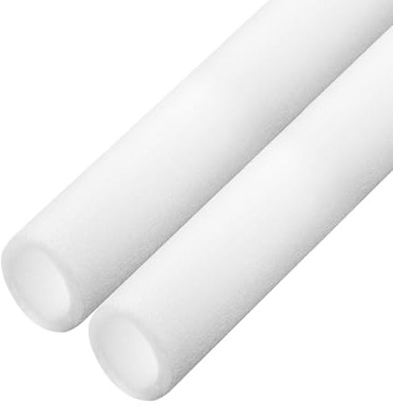 sourcing map 2pcs Pipe Insulation Foam Tube Split Pipe Lagging 20mm(13/16 Inch) ID 30mm OD 3ft Freeze Protection for Copper Pipe, White