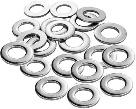 TERF® Rondelle piatte M16 x 30 mm x 2 mm, forma B, M16 (16 mm) diametro interno (foro) x 30 mm diametro esterno x 2 mm di spessore, rondelle piatte in acciaio inox A2 (304), confezione da 10