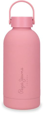 Pepe Jeans Aris Botella de Acero Inoxidable Rosa 6,5x18,5x6,5 cms Acero Inoxidable by Joumma Bags