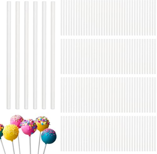 Gosknor 100st Vita Godispinnar, 7,6cm Fnällfria & Tjocka Cake Pop-Pinnar för Hemmagodis Choklad Cupcake-Toppar Godisklubbor Perfekta för Bakning & Festdekoration