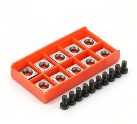 10Pcs 14mm Square Straight Carbide Inserts for Woodturning, Carbide Inserts With 30 Degree Cutting Edge For Spiral Head Woodworking Power Tools DIY Wood Turning
