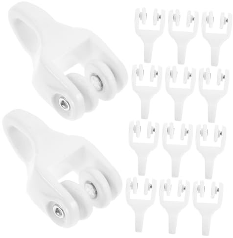 ABOOFAN 20pezzi Rulli per Binari per Tende Rotelle in Plastica Guide Scorrevoli per Tende da Doccia e Finestre per Binari per Pesanti e Leggeri Facile da Installare