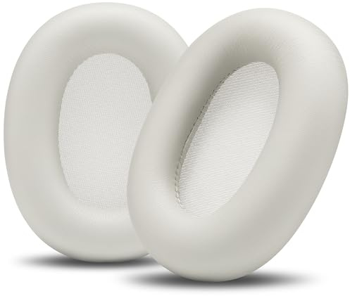 WC PadZ XM6 – Premium ersättningsöronkuddar kompatibla med Sony WH-1000XM6 hörlurar från Wicked Cushions | Förbättrad komfort, slitstarkt PU-läder och ljudisolering | Platinum Silver