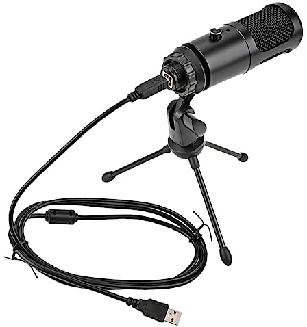 DOITOOL Microfono Condensatore USB per Streaming Live Gaming e Lezioni con Treppiede Incluso Design Resistente e Chiarezza Vocale Elevata
