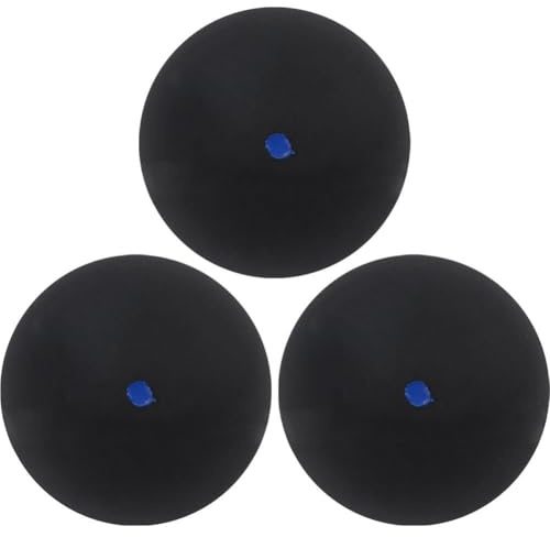 Keuyeo Squashbälle, 3 Stücke Professioneller Gummi-squashball Für Squashschläger Einzelner Roter Blauer Gelber Punkt Schneller Speedball Für Anfänger
