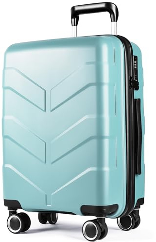 TILYMOL Hardside Carry On Luggage 22x14x9 Airline Approved with Spinner Wheels, Lightweight 20-inch Carry-On Suitcase for Men & Women, Green