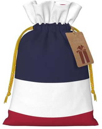 M Linen Weihnachtsgeschenktüten, Thailand-Flaggen-Druck, Kordelzug, Geschenktüten, für Weihnachten, Erntedankfest, Geschenkdekoration