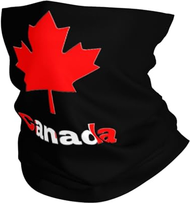 Cache Cou Logo du Drapeau du Canada Écharpe Vent Poussière Preuve Tour De Cou Élastique Neck Warmer pour Randonnée Yoga Vélo