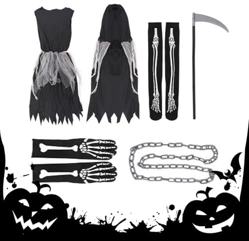 GjnjfdF Halloweenkostymer för pojkar, skrämmande pojkset | Skrämmande cosplay-utklädningstillbehör för pojkar