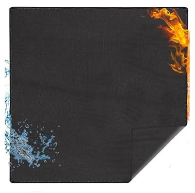 Alfombrilla ignífuga for parrilla de barbacoa, impermeable, for exteriores, patio, doble cara, fácil limpiar(Square-102x102CM)