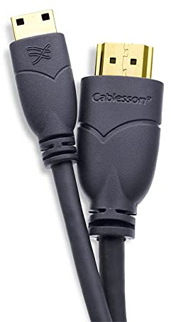 Cablesson Basic High Speed Micro HDMI to HDMI Cable with Ethernet 5m (HDMI Type D) compatible with HDMI 2.1, 2.0a, 2.0, 1.4a - 4k, Ultra HD, ARC, HDR, 2160p - Black