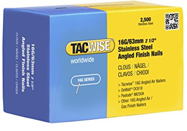 Tacwise 1226 Edelstahl-Nägel Gewinkelt 16G/63mm (2.500 Stück)