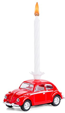 :: Kerze auf Rädern – kompatibel mit VW Käfer (rot) (20.5Kr)