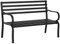 Outsunny 2-Sitzer Gartenbank Sitzbank 240kg belastbar Bank Gartenmöbel für den Innen- und Außenbereich geeignet 127 x 58 x 82 cm Schwarz