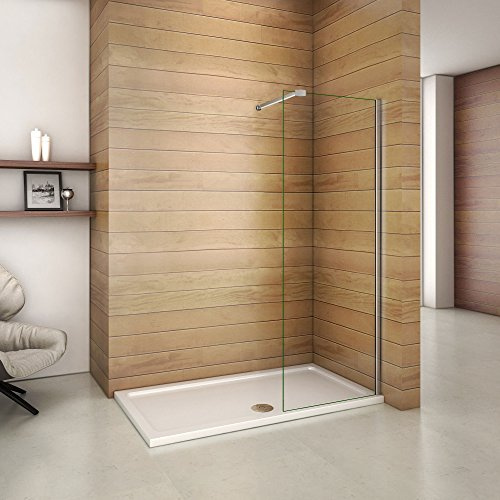 Paroi de douche 60x200cm douche à l'italienne avec barre de fixation 90 cm