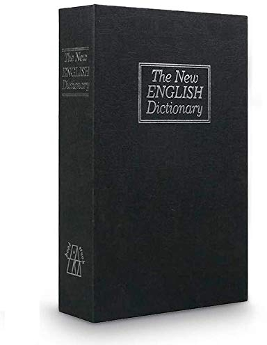Langtor Caja Fuerte para Libros con Cerradura de Combinación, Caja Fuerte Portátil, Ideal para Guardar Dinero, Acero (Medio, Negro)
