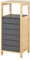 HOMCOM Meubles de Salle de Bain sur Pied Armoire de Rangement Colonne Gain de Place avec Porte et tiroir en Bois et Bambou 32L x 30l x 80H cm