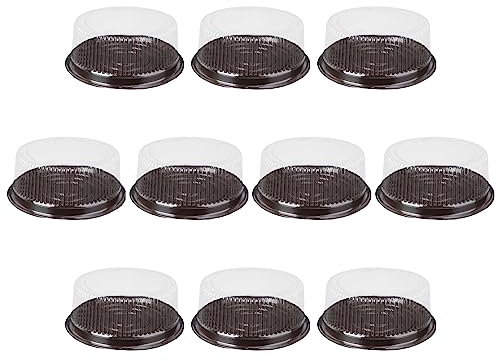 ifundom 10pcs Plastic Cake Containers: 8 Inch Clear Cake Containers With Lids Mooncake Boxes Muffin Dome Muffin Single Cupcake Holders Individual Cupcake Containers