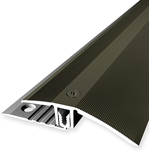 PROVISTON | Profilo di transizione | Compensazione in lamina | Larghezza: 56 mm | Compensazione in altezza: 7-18 mm | Lunghezza: 1000 mm | Profilo in alluminio | Bronzo | 1 pezzo