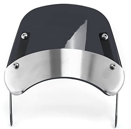Universal Windshield motorcykel vindruta vinddeflektor för 5 '' - 7 '' motorcykelstrålkastare (rök)