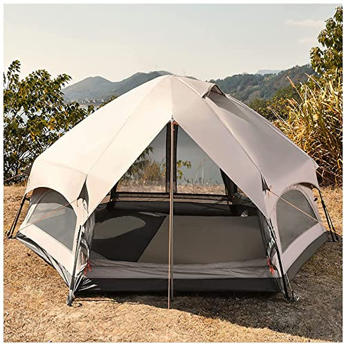 CGLYYDS Glampingzelt,4 Jahreszeiten Wasserdicht Camping Zelt 6-8 Personen Luxus Outdoor Glamping Yurt für Camping,Wasserdichtes Baumwollzelt für Camping und Festivals