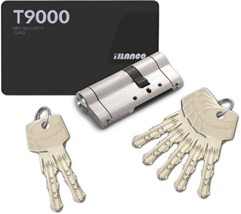 Cilindro Serratura 30 70 mm Anti-rotura Doppia apertura Serratura a cilindro da infilare con chiave AB, 5 chiavi master e CodeCard
