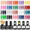 GELFAVOR Esmaltes Semipermanentes Para Uñas, 24 Piezas Mini Nude Orange Violet Jaune Rose Bleu Vert Colores Esmaltes Semipermanente UV LED Pintauñas Semipermanentes Nail Art Manicure Regalo