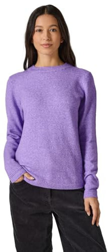 Cecil Damen B302781 Feinstrickpullover, Wild Lilac Melange, XL EU