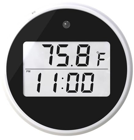 LED Display Ice Bath Thermometer and Timer - Floating Accessory for Bathtub and Pool (Black)