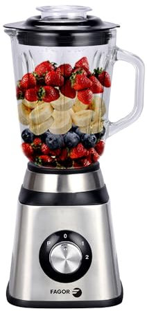 Fagor Batidora de vaso COOLMIX ONE – 450W, 2 Velocidades, Acero Inoxidable, Pie Desmontable, Ideal para Salsas, Sopas y Batido