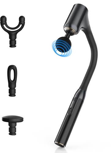 Massagepistole Massage Gun mit Verlängerungs Griff, Muskel Massagepistole mit 4 Geschwindigkeiten für Heimtraining, Ganzkörper Muskel Massage und Entspannung