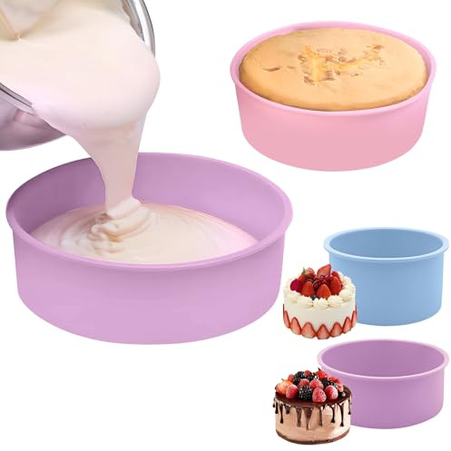 Protector de silicona desmontable para sartenes redondas, accesorios de silicona para hornear que evitan que el agua entre en las sartenes de forma de resorte (4+6+8+10 pulgadas)