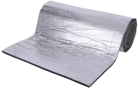 Self-Adhesive Insulating Mats 5/10MM Sound Deadener Heat Insulation Mat Car Van Sound Proofing Deadening Insulation Car Hood Insulation Silent Door Wall for Floors, Roofs, Garage Doors(Upgrade-5mm)