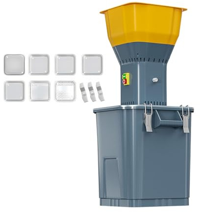 Mulino per Cereali 30L/45L in Acciaio Inox, 7 Setacci Inclusi, Alta Efficienza e Sicurezza(45L)