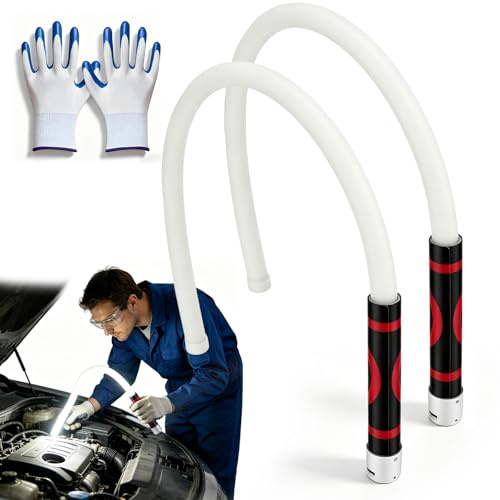 Biegsame LED Arbeitsleuchte Magnetische Taschenlampe,76cm Flexibler Stab mit 360° Knickbar,Inspektion in engen Räumen,Werkstatt & Notlicht–USB-C Schnellladung Akku LED Lampe,2 Stück + Handschuhe